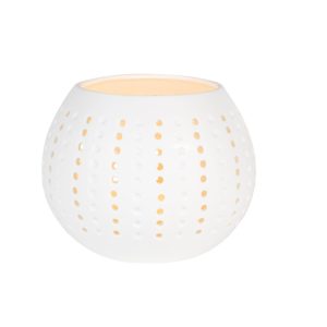 Porcelain Tealight Cup - Lines of Dots